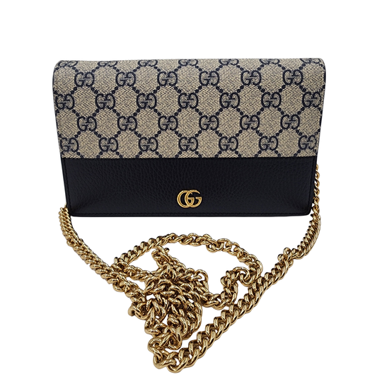 GUCCI GG Marmont Canvas Mini Chain Bag