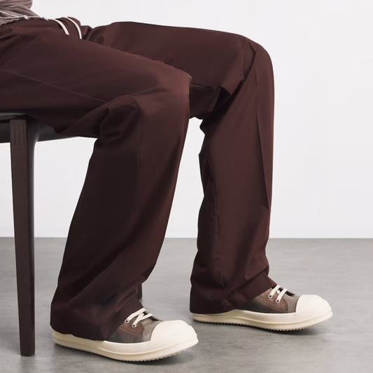 Rick Owens Gray Hollywood Low Sneaks Sneakers - Size 42