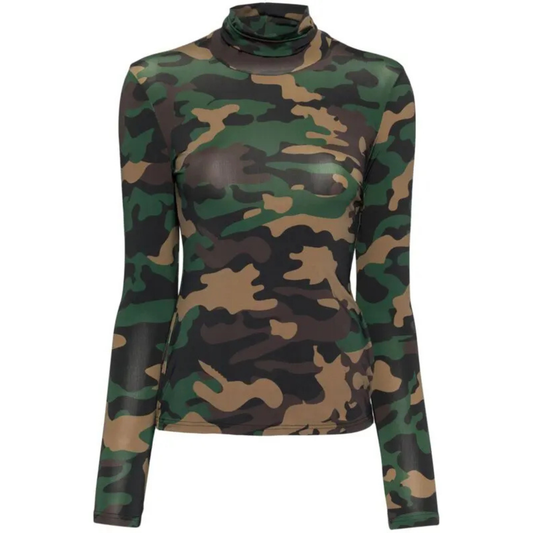 Cynthia Rowley Camouflage Printed top - Size XS
